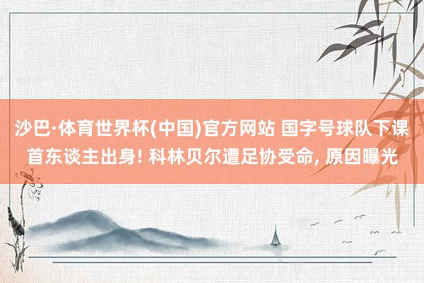 沙巴·体育世界杯(中国)官方网站 国字号球队下课首东谈主出身! 科林贝尔遭足协受命， 原因曝光