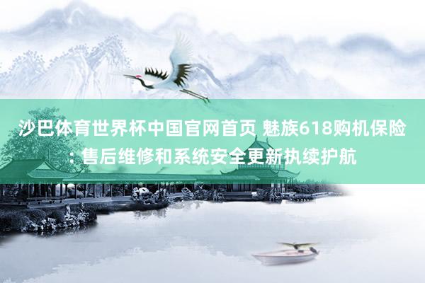 沙巴体育世界杯中国官网首页 魅族618购机保险: 售后维修和系统安全更新执续护航