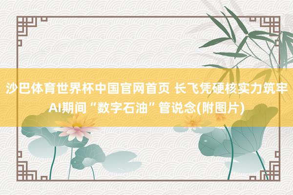 沙巴体育世界杯中国官网首页 长飞凭硬核实力筑牢AI期间“数字石油”管说念(附图片)