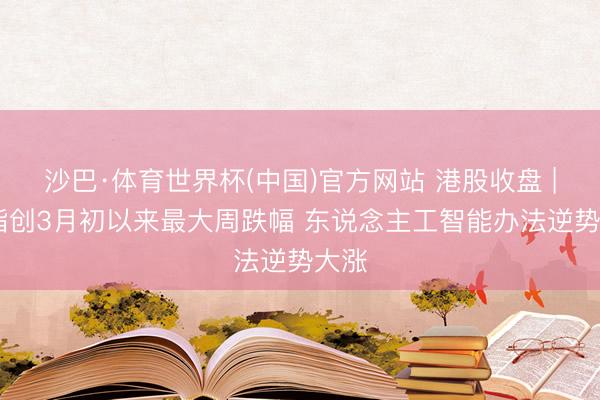 沙巴·体育世界杯(中国)官方网站 港股收盘 | 恒指创3月初以来最大周跌幅 东说念主工智能办法逆势大涨